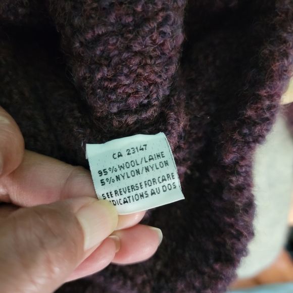 Talbots Made In Italy Women Full-Zip Boucle Sweater M Brown Collared Wool Blend - Picture 9 of 11